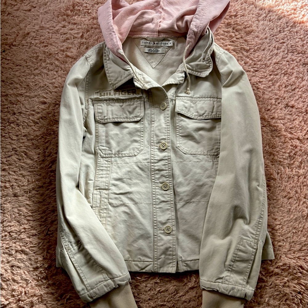 Tommy Hilfiger Light Green and Pink Jacket